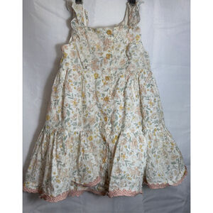 Shabby Chic Cottagecore Prairie Style Sundress Dress 3T Floral Summer Holiday